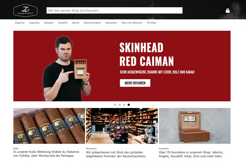 zigarren-online.ch, unser neues Shop-Design